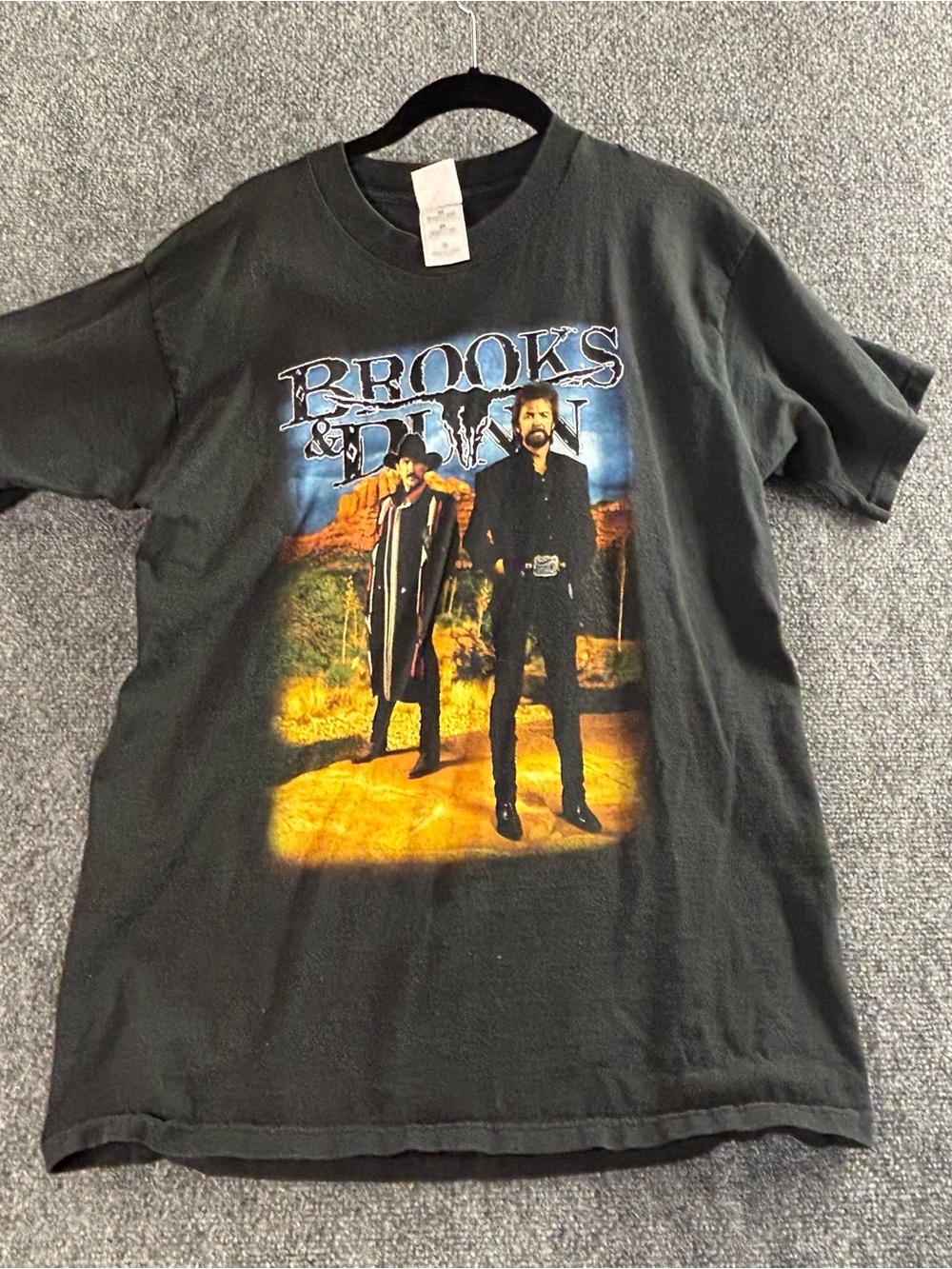 Vntg Brooks & Dunn T-Shirt Concert Borderline Tour Country Men's L